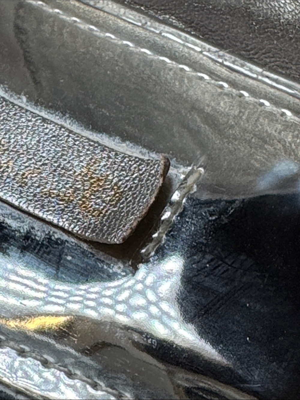Larroude Blair Silver Mary Jane’s Ballet Flats Silver Mirror Size 8 Used - Picture 13 of 17